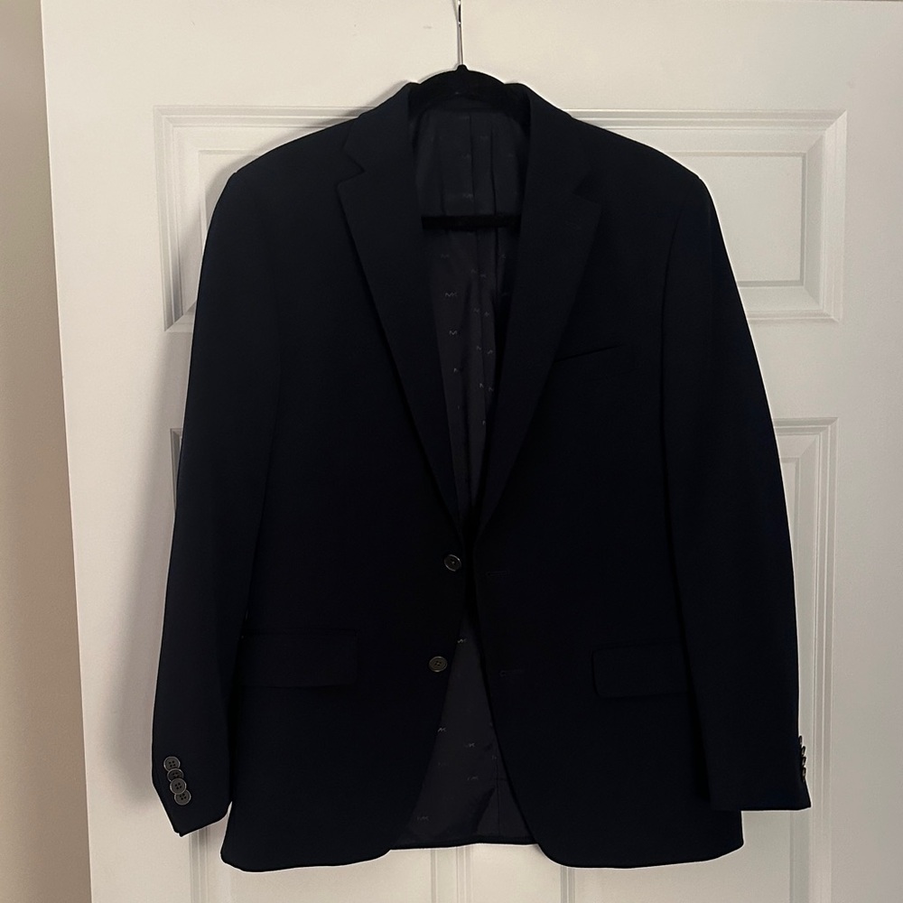 Michael Kors Men’s Classic- Fit Twill Navy Blazer